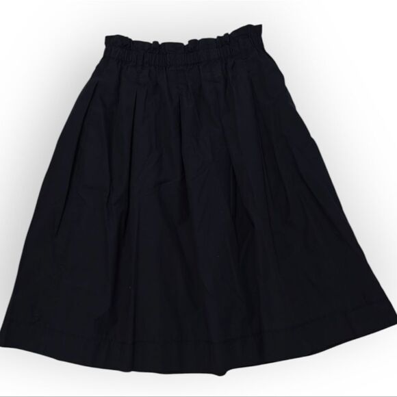 H&M Blue Midi A-Line Skirt with Pleats Pockets Sz 12 - Picture 3 of 8